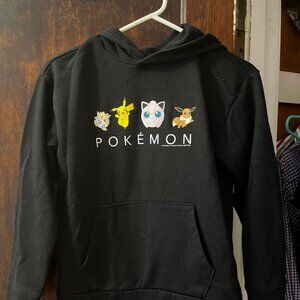 Old Navy Kids Youth Black Pokémon Pullover Hoodie Size 14-16 Unisex